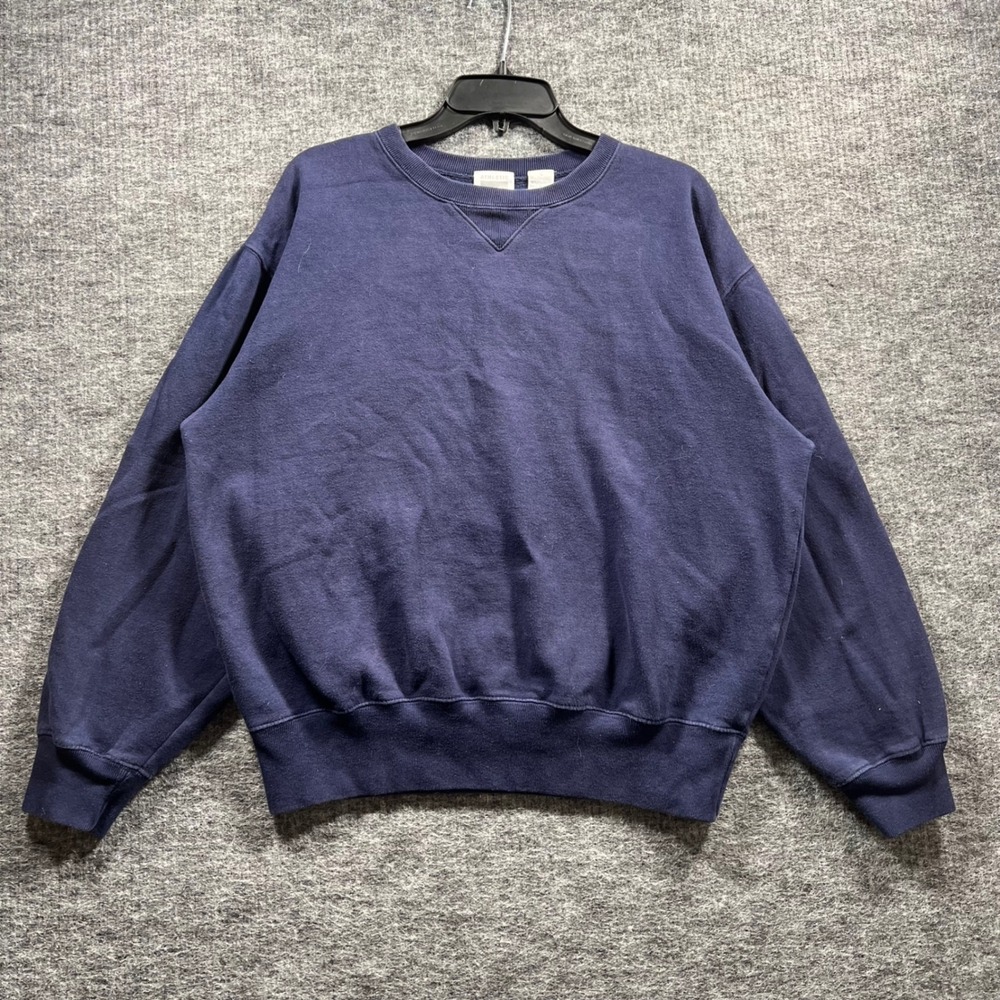 Vintage GAP Athletic Sweatshirt Navy Blue V-Stitch Crewneck Pullover 90s Small